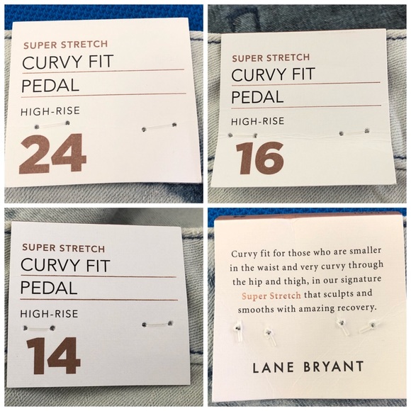 Lane Bryant High-Rise Acid Wash Pedal Jeans NWT - Picture 8 of 16